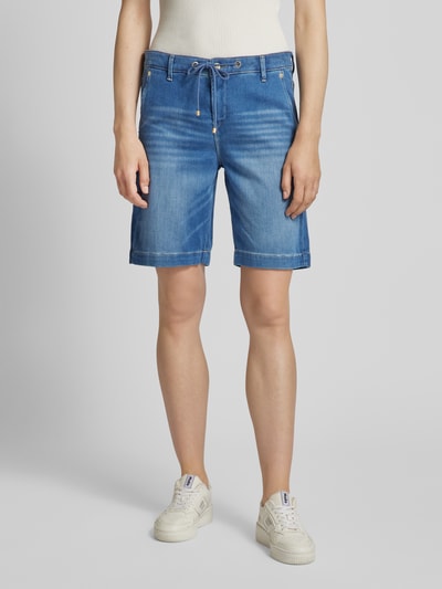 MAC Korte regular fit jeans met tunnelkoord, model 'Jogg`n Short' Blauw - 4