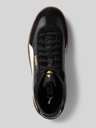 Puma Leren sneakers met contrastgarnering, model 'Puma Club II Era' Zwart - 3