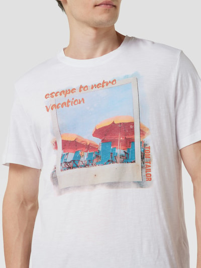 Tom Tailor T-Shirt mit Motiv-Print Weiss 3