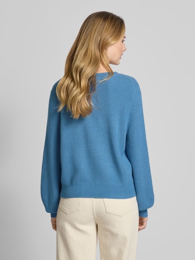 Christian Berg Woman Oversized Strickpullover aus Viskose-Mix mit Rundhalsausschnitt Rauchblau Melange 5