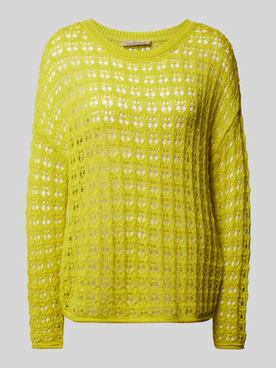 Smith and Soul Grof gebreide pullover Neongeel gemêleerd - 2