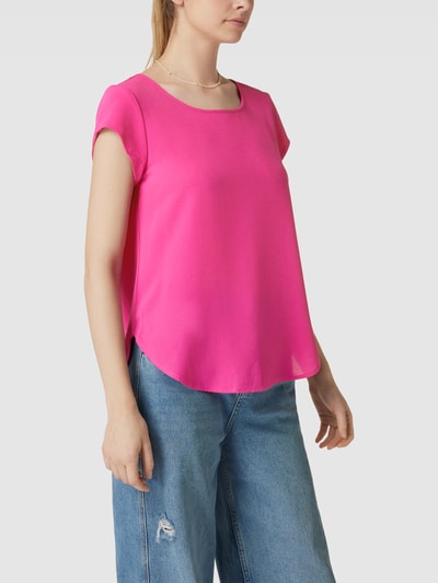 Only Blusenshirt mit Reißverschluss Modell 'VIC' Pink 4