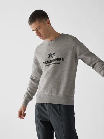 Parajumpers Sweatshirt mit Label-Print Mittelgrau meliert 6