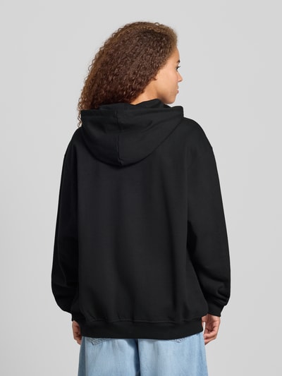 adidas Originals Relaxed Fit Hoodie mit Label-Stitching und Känguru-Tasche Black 5