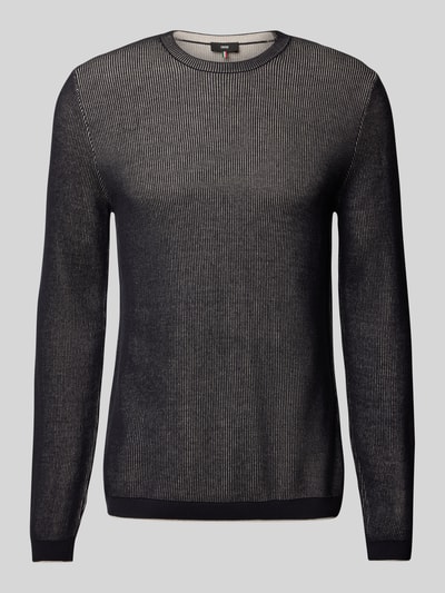 Cinque Gebreide pullover met ronde hals, model 'Basti' Donkerblauw - 2