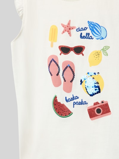 Blue Seven Tanktop mit Motiv-Details Offwhite 2