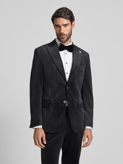 MCNEAL Slim fit colbert van fluweel Zwart - 4