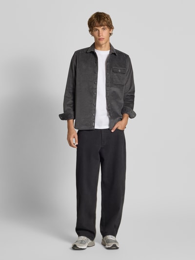 Blend Regular fit vrijetijdsoverhemd met borstzak Antraciet - 1