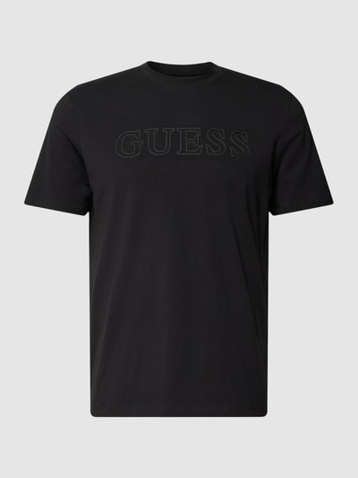 Guess Activewear T-Shirt mit Label-Print Modell 'ALPHY' BLACK 2