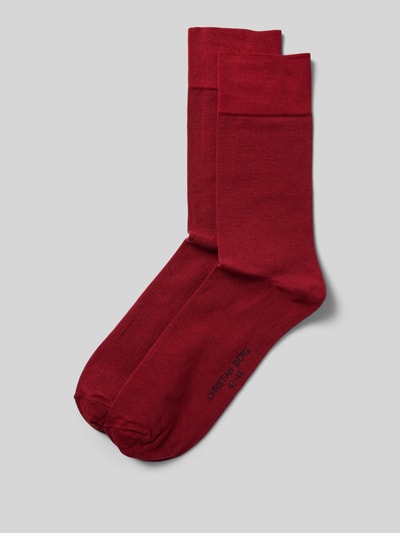 Christian Berg Men Socken mit Label-Detail Bordeaux 1