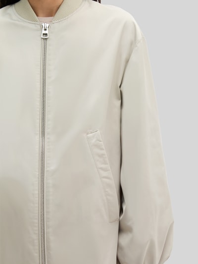 Marc O'Polo regular fit blouson-lange jas met college-kraag Beige - 3