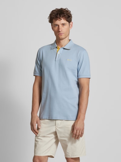 Gant Regular Fit Poloshirt mit Label-Stitching Hellblau 4