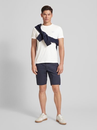 Gant T-Shirt mit Label-Stitching Offwhite 1