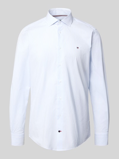 Tommy Hilfiger Tailored Slim fit zakelijk overhemd van katoenmix Bleu - 2