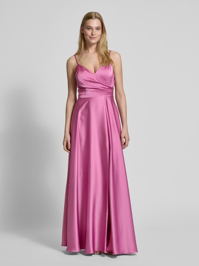 Laona Abendkleid in Wickel-Optik Pink 4