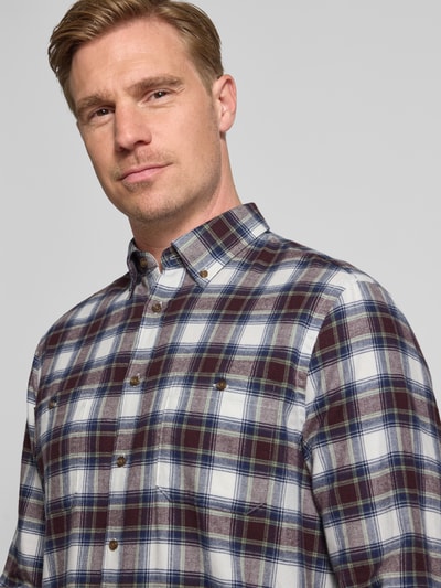 Christian Berg Men Regular fit vrijetijdsoverhemd met button-downkraag Bordeaux - 3