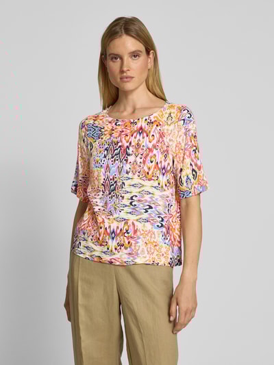 ICHI Regular Fit Bluse mit Rundhalsausschnitt Modell 'MARRAKECH' Pink 4