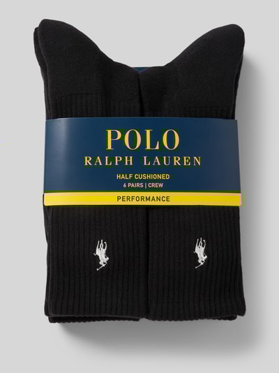 Polo Ralph Lauren Underwear Sokken met labelstitching in een set van 6 paar Zwart - 3