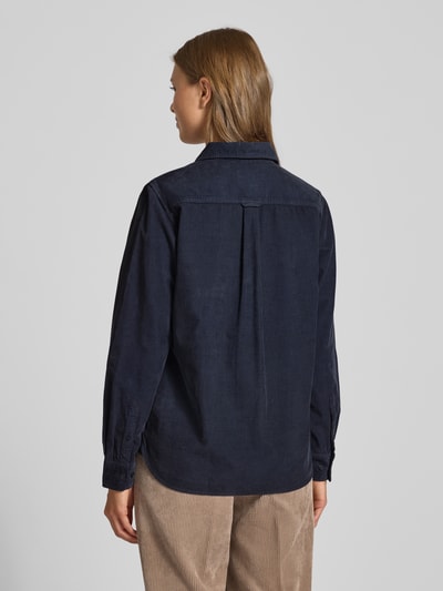 Gant Corduroy blouse met knoopsluiting Marineblauw - 5
