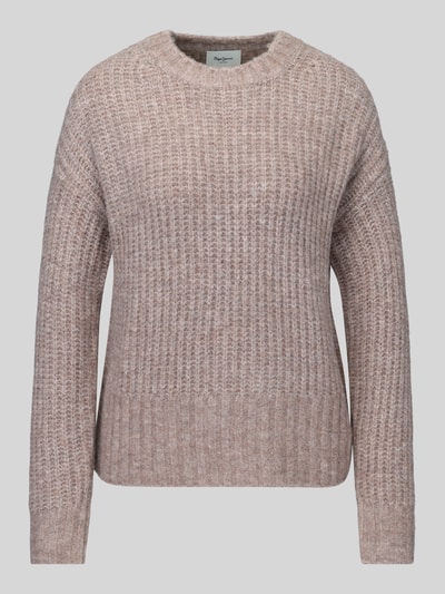 Pepe Jeans Regular Fit Pullover mit Woll-Anteil Modell 'ASHLEY CREW' Beige 2