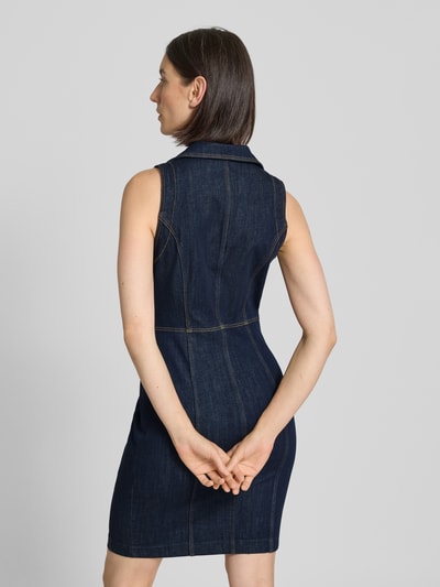 Guess Knielange jeansjurk met knoopsluiting, model 'DESTINY' Marineblauw - 5