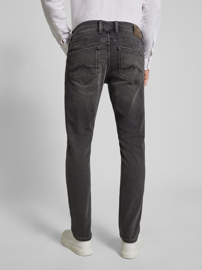 Mustang Slim fit jeans met labeldetails Zwart - 5