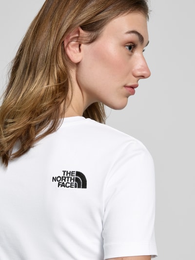 The North Face Cropped T-Shirt mit Label-Stitching Weiss 3