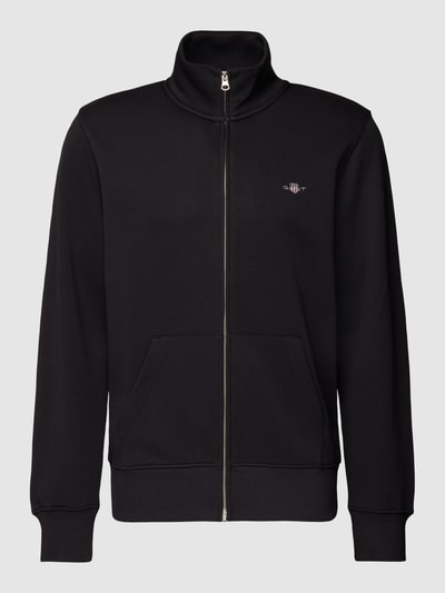 GANT Sweatjacke mit Label-Stitching Modell 'REG SGIELD' Black 2