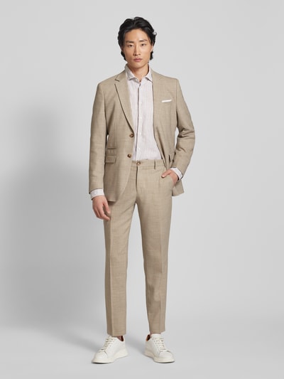 SELECTED HOMME Slim Fit Stoffhose mit Webmuster Modell 'OASIS' Sand 1