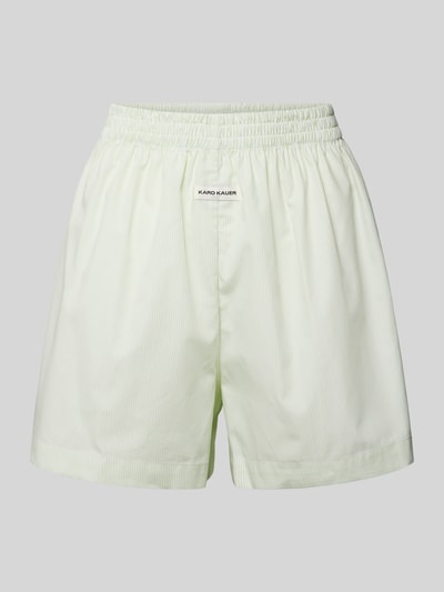 Karo Kauer Sweatshorts met labelpatch Lichtgroen - 2