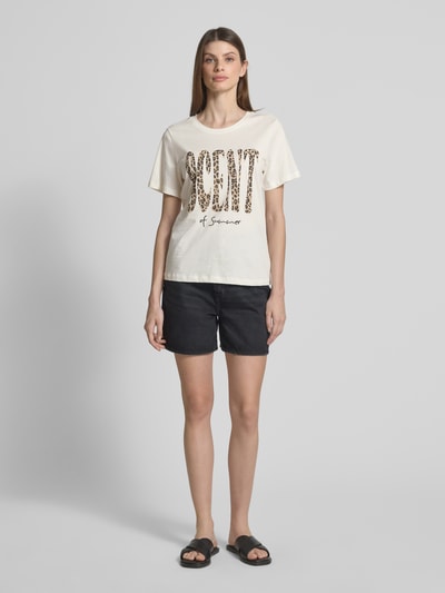 Smith and Soul T-shirt z wyhaftowanym motywem Złamany biały 1