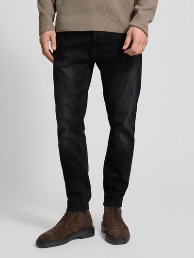 GABBA Relaxed Tapered Fit Jeans mit Gürtelschlaufen Modell 'Alex Tesla' Black 4