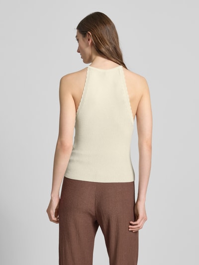 Only Slim Fit Top aus Feinstrick-Viskose-Mix Modell 'GEMMA' Offwhite 5