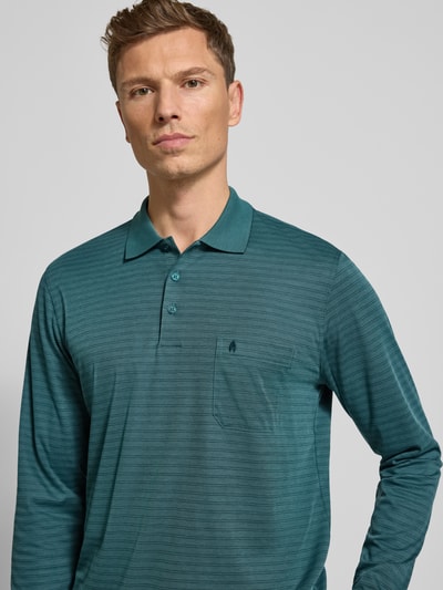 RAGMAN Regular Fit Poloshirt mit Brusttasche Modell 'Fineliner' Petrol 3