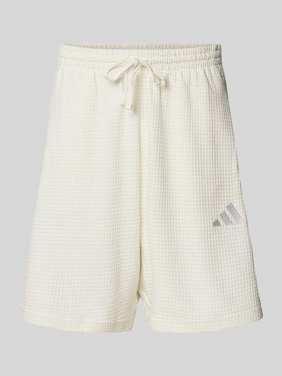 adidas Sportswear Korte broek met structuurmotief en labelstitching Offwhite - 2