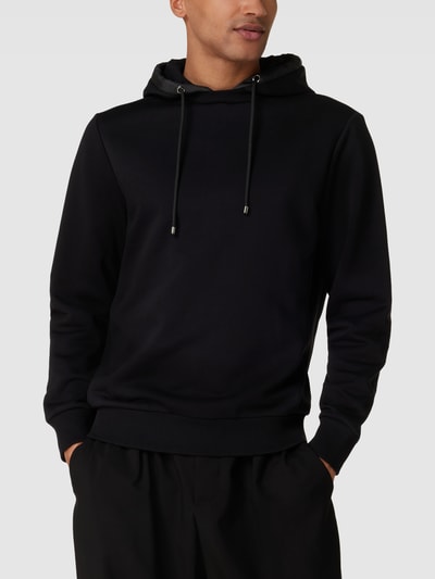 Christian Berg Men Hoodie mit Ripp-Einsatz Black 4