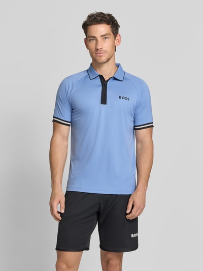 BOSS Green Regular Fit Poloshirts mit Kontrastdetails Ocean 4
