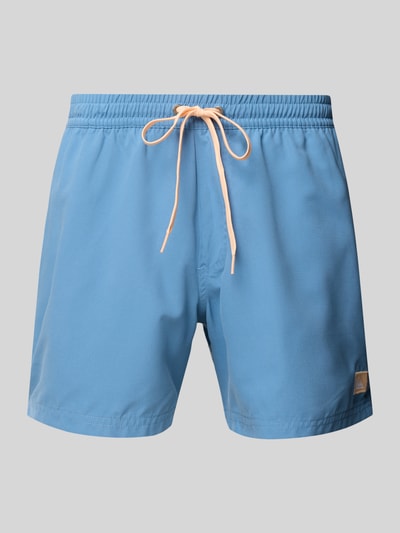 Quiksilver Zwembroek met labeldetail en elastische band Lichtblauw - 1