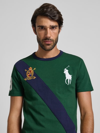 Polo Ralph Lauren T-Shirt mit Label-Stitching Dunkelgruen 3