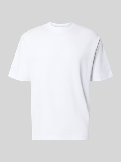 Produktfoto, Regular Fit T-Shirt mit Rundhalsausschnitt von MCNEAL aus reiner Baumwolle, Weiß, kurzärmeliges Herren T-Shirt, Rückenlänge 69 cm bei Größe M