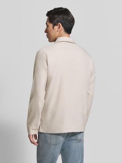 Casual Friday kurtka koszulowa o kroju regular fit z kołnierzykiem typu kent model 'BRO' Beżowy 5