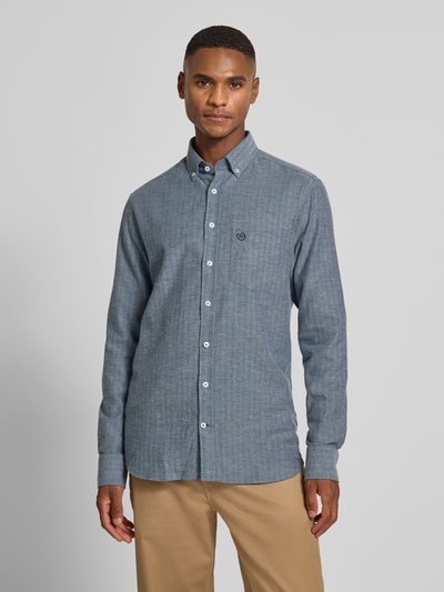 bugatti Freizeithemd mit Knopfleiste Marine 4