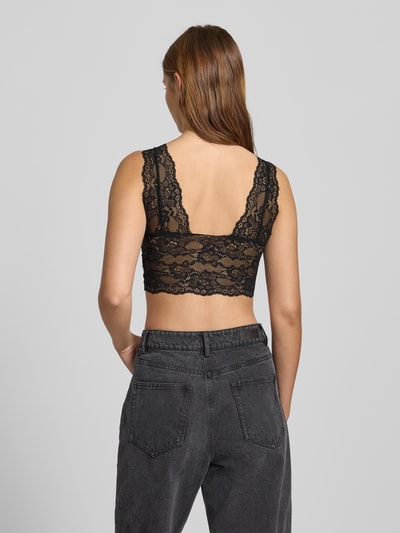 Pieces Bustier van kant, model 'Lina' Zwart - 5