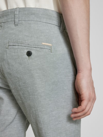 JACK & JONES Tapered fit chino met steekzakken, model 'STACE' Lichtgroen gemêleerd - 3