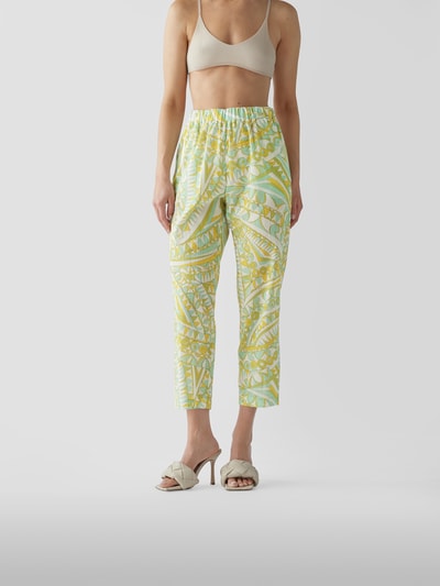 Emilio Pucci Hose mit grafischem Allover-Muster Hellgrün 4