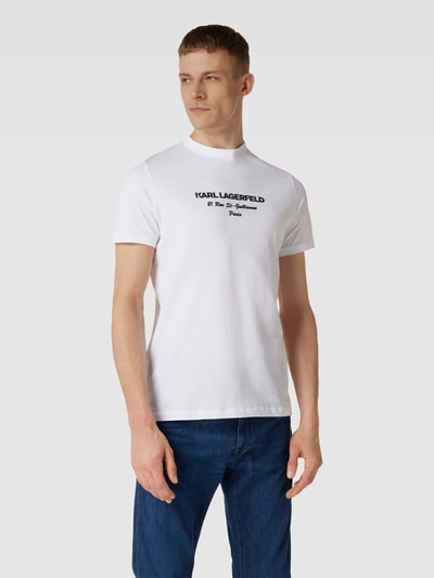 Karl Lagerfeld T-Shirt mit Label-Print Weiss 4