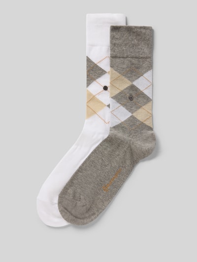 Produktfoto, Socken mit Label-Detail Modell 'Everyday' von Burlington, mieszanka bawełny, elastyczne ściągacze, zestaw 2 szt.