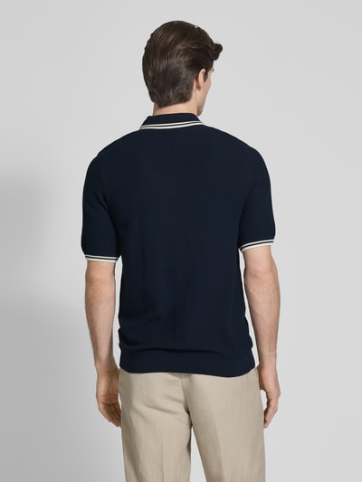 Roy Robson Koszulka polo z krótkim zamkiem błyskawicznym Granatowy 5