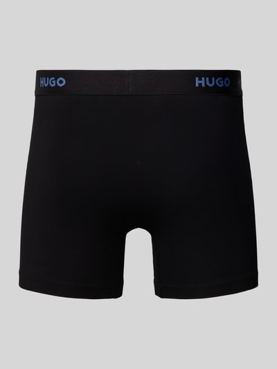 HUGO Boxershorts mit elastischem Logo-Bund im 3er-Pack Black 3