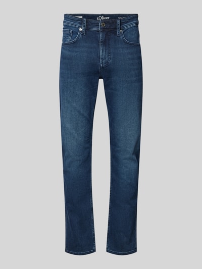 s.Oliver BLACK LABEL Slim fit jeans in 5-pocketmodel, model 'Nelio'  Marineblauw - 2